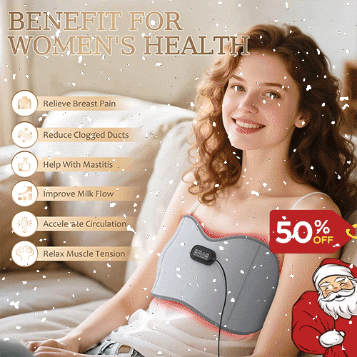 🎄🎁RESUME™ – biustonosz masujący, terapia światłem czerwonym o długości fali 660 nm łagodząca ból piersi i zapalenie sutka